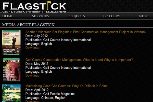 Golf course with ball near flag