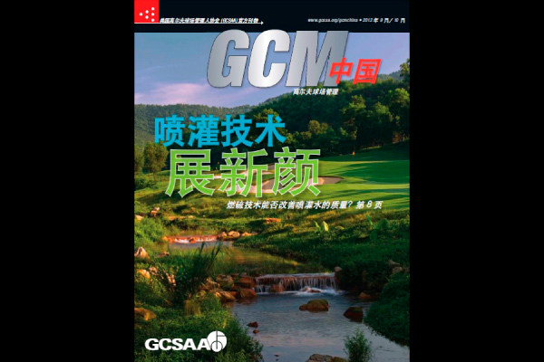 Golf course with ball near flag