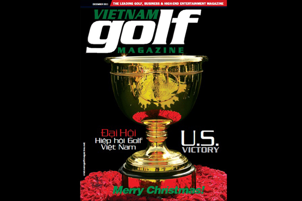 Golf course with ball near flag