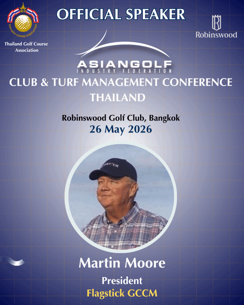 Golf course with ball near flag